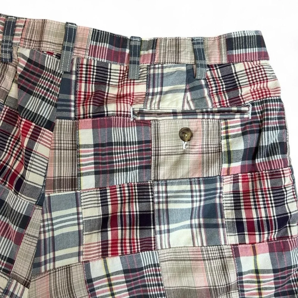 Jos. A. Bank Men’s Vintage 90s Patchwork Plaid Shorts – Size 38